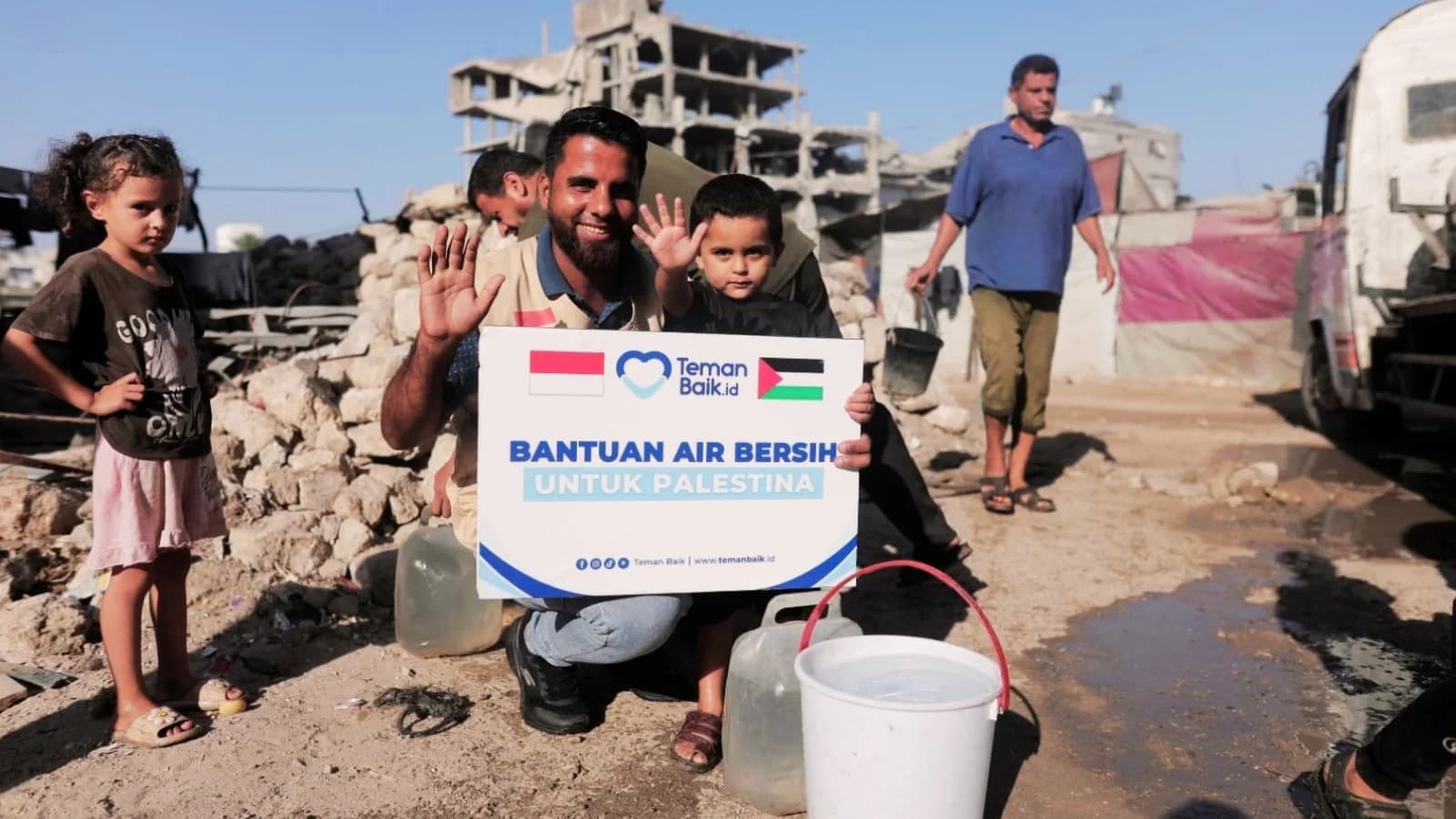 Air Bersih di Palestina Mengalir untuk Gaza, TemanBaik Salurkan 72.000 Liter