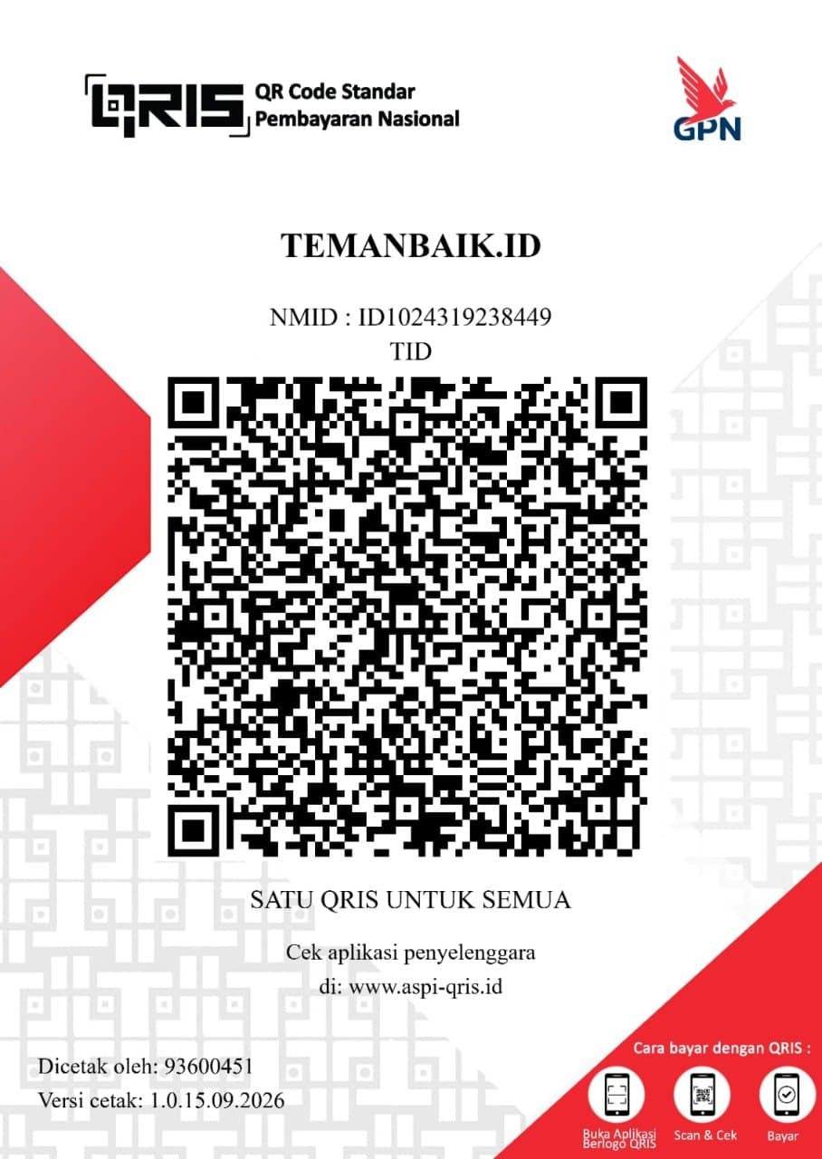 Scan QRIS untuk donasi ke TemanBaik